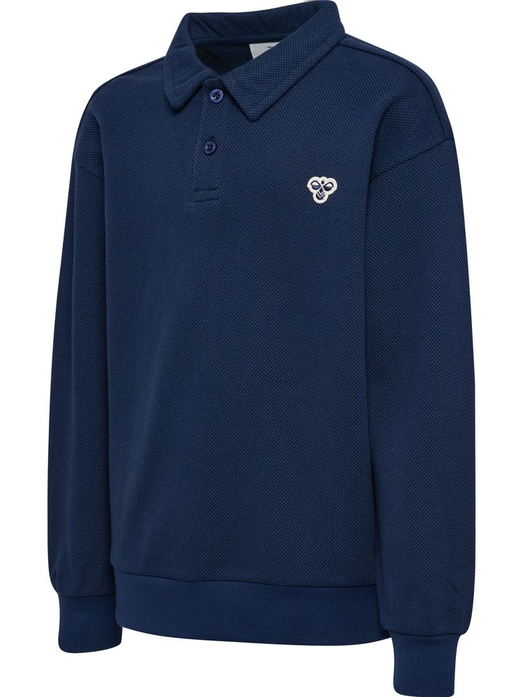 Hummel Hmljr Loose Pique Polo Sweatshirt - dress blues