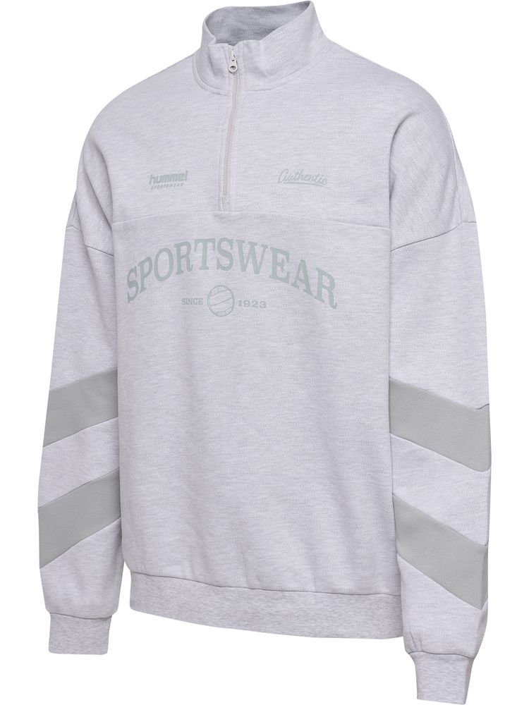 Hummel Hmloversized Halfzip Sw - light grey melange