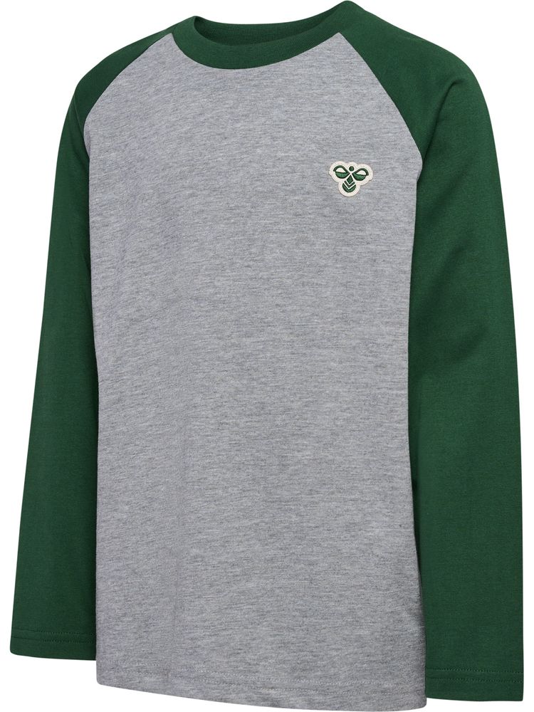 Hummel Hmljr Raglan Loose T-Shirt L/S Bee - dark green