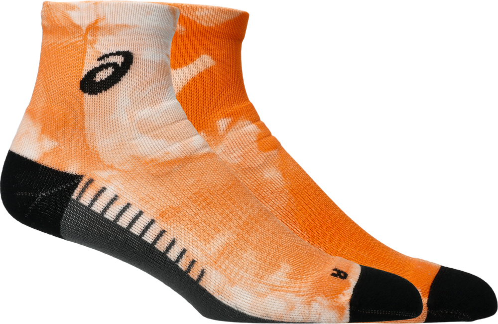 Asics Performance Run Quarter Sock - brilliant white/orange glow