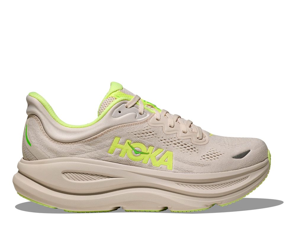 Hoka M Bondi 9 - grout / neon yuzu