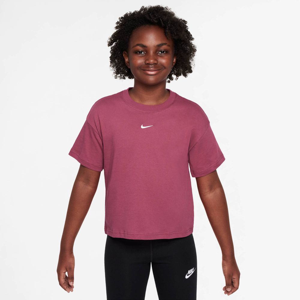 Nike G NSW TEE BOY ESSNTL LBR - SWEET BEET