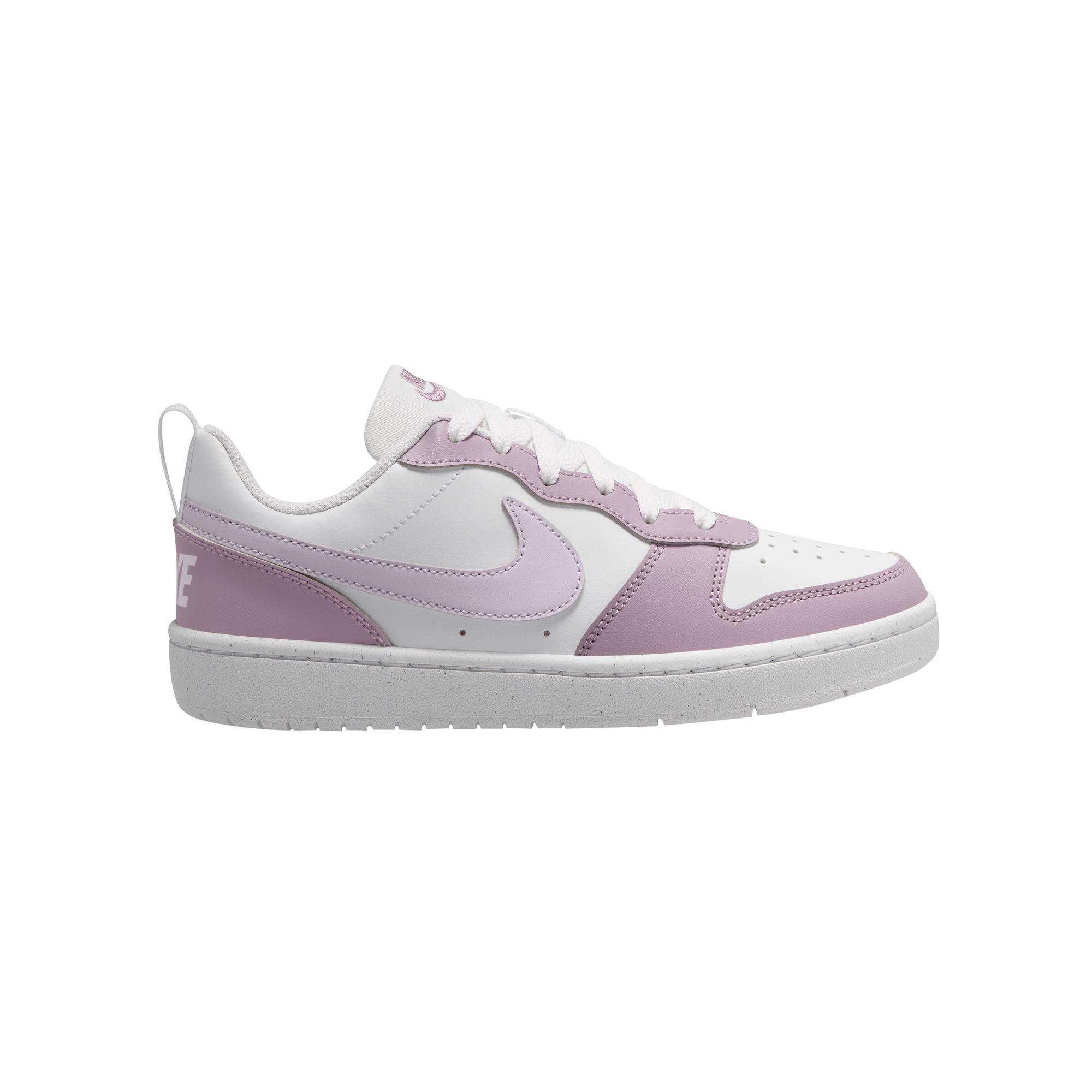 Nike COURT BOROUGH LOW RECRAFT (GS) - WHITE/VENICE-PLUM FOG-WHITE