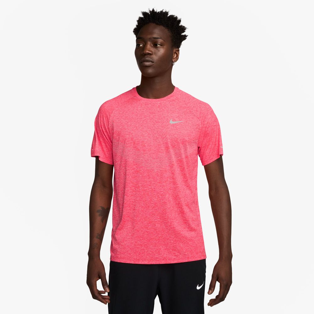 Nike M NK DFADV STRIDE SS TOP - BRIGHT CRIMSON/HTR/REFLECTIVE SILV