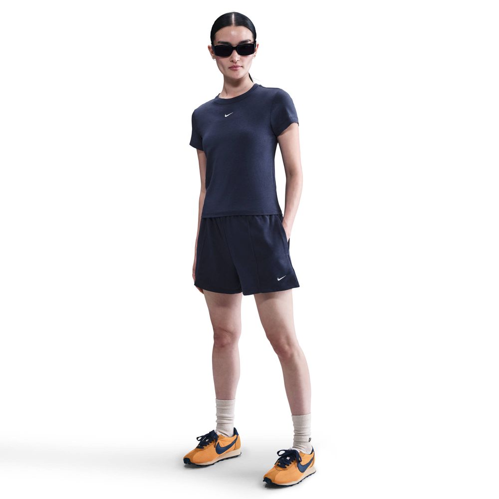 Nike W NSW NK CHLL FT MR 4IN SHORT - MIDNIGHT NAVY/SAIL