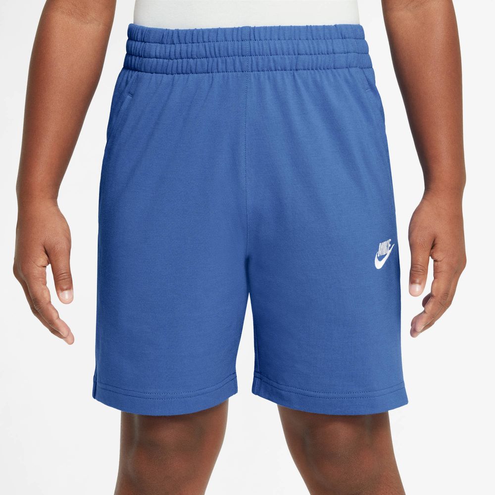 Nike K NSW CLUB KNIT SHORT 6IN LBR - COMET BLUE/COMET BLUE/WHITE