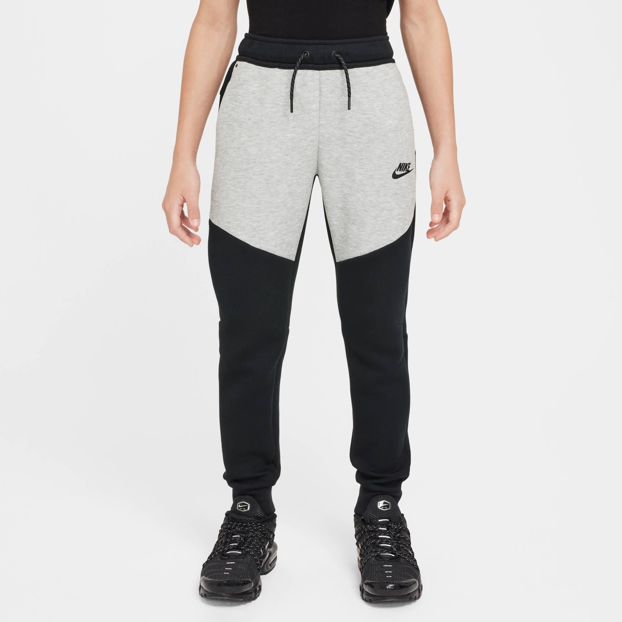 Nike B Nsw Tch Flc Jggr - Pd - black/dk grey heather/black/black