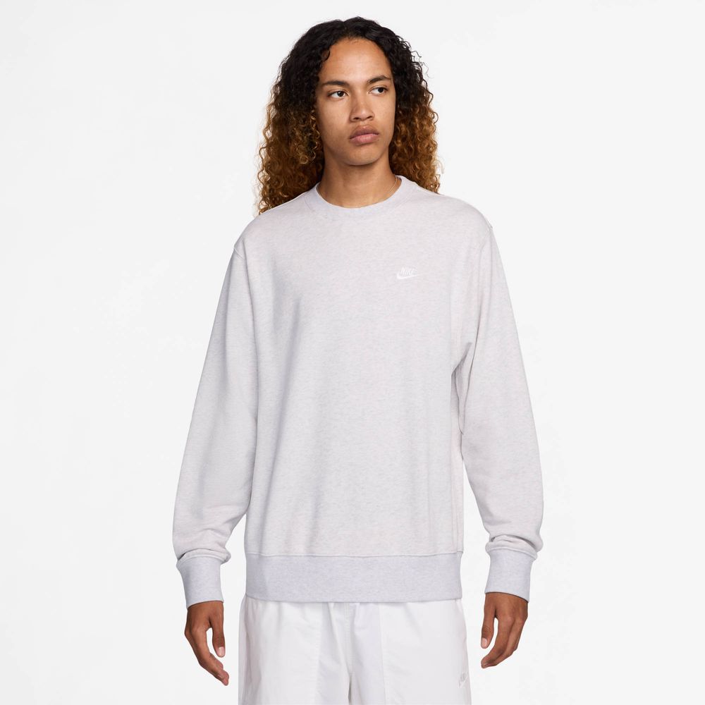 Nike Club Rundhalsshirt aus French Terry Herren - Birch Heather / White