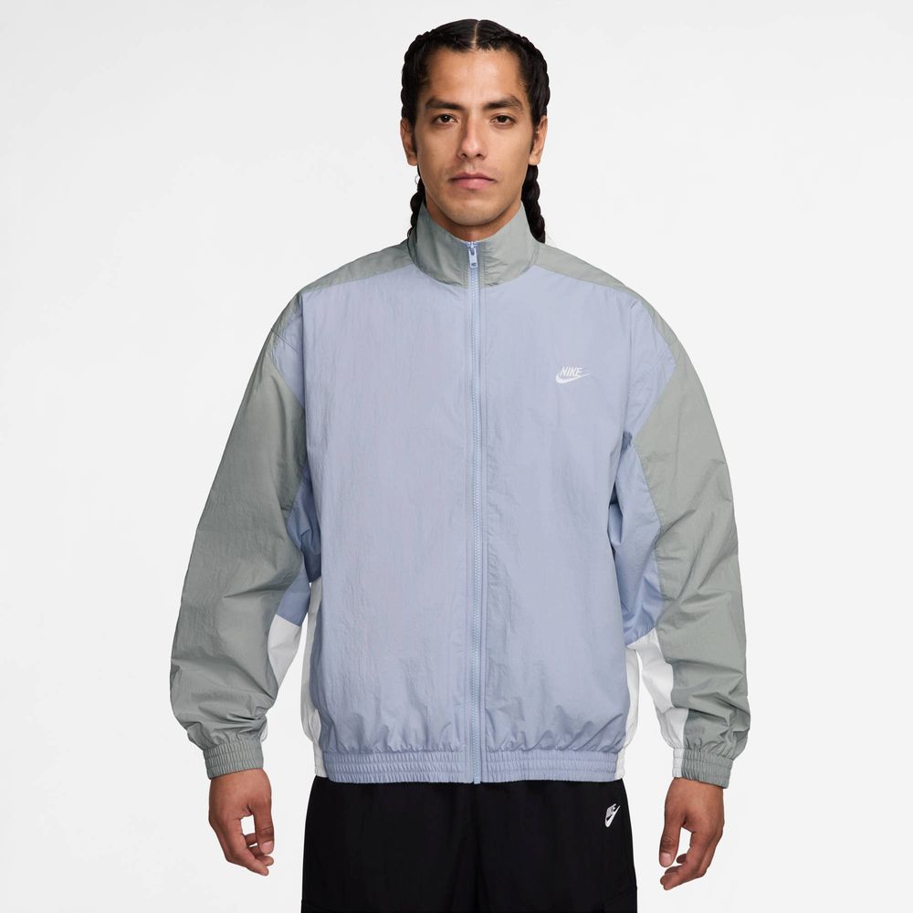 Nike M Nk Club Wvn Trk Jacke Os - ghost/lt smoke grey/white/white