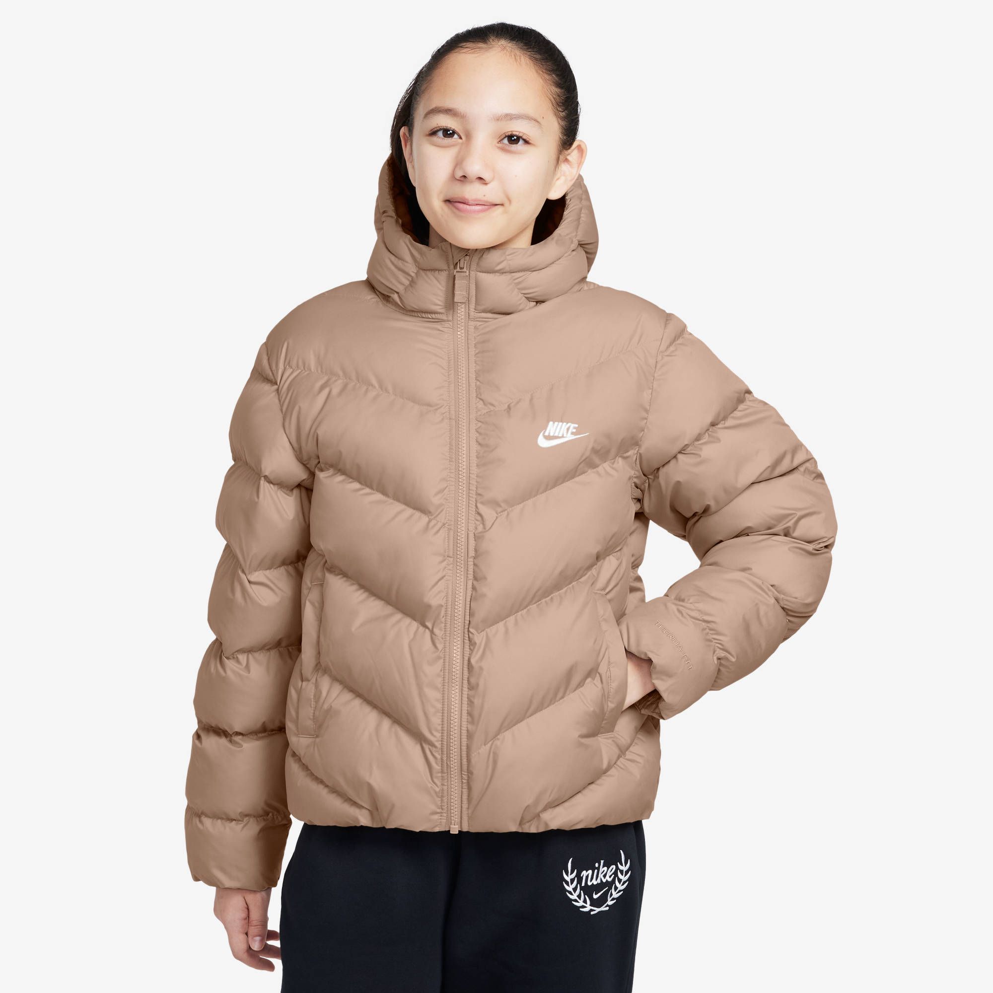 Nike K Nsw Tf Adp Puffer - hemp/white