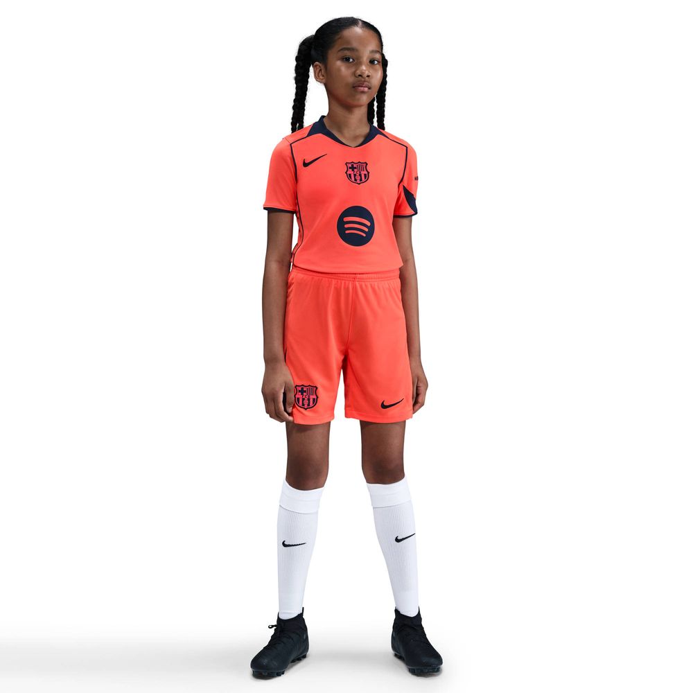 Nike Fcb Y Kinder Nk Df Short Stad 3R - bright mango/midnight navy/midnight