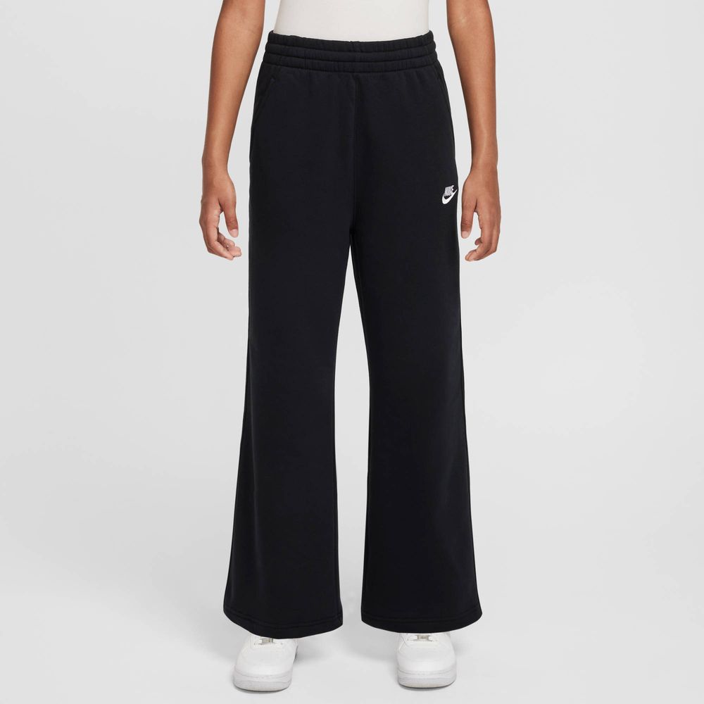 Nike Sportswear Club Fleece Hose mit weitem Bein für Mädchen - Black / White