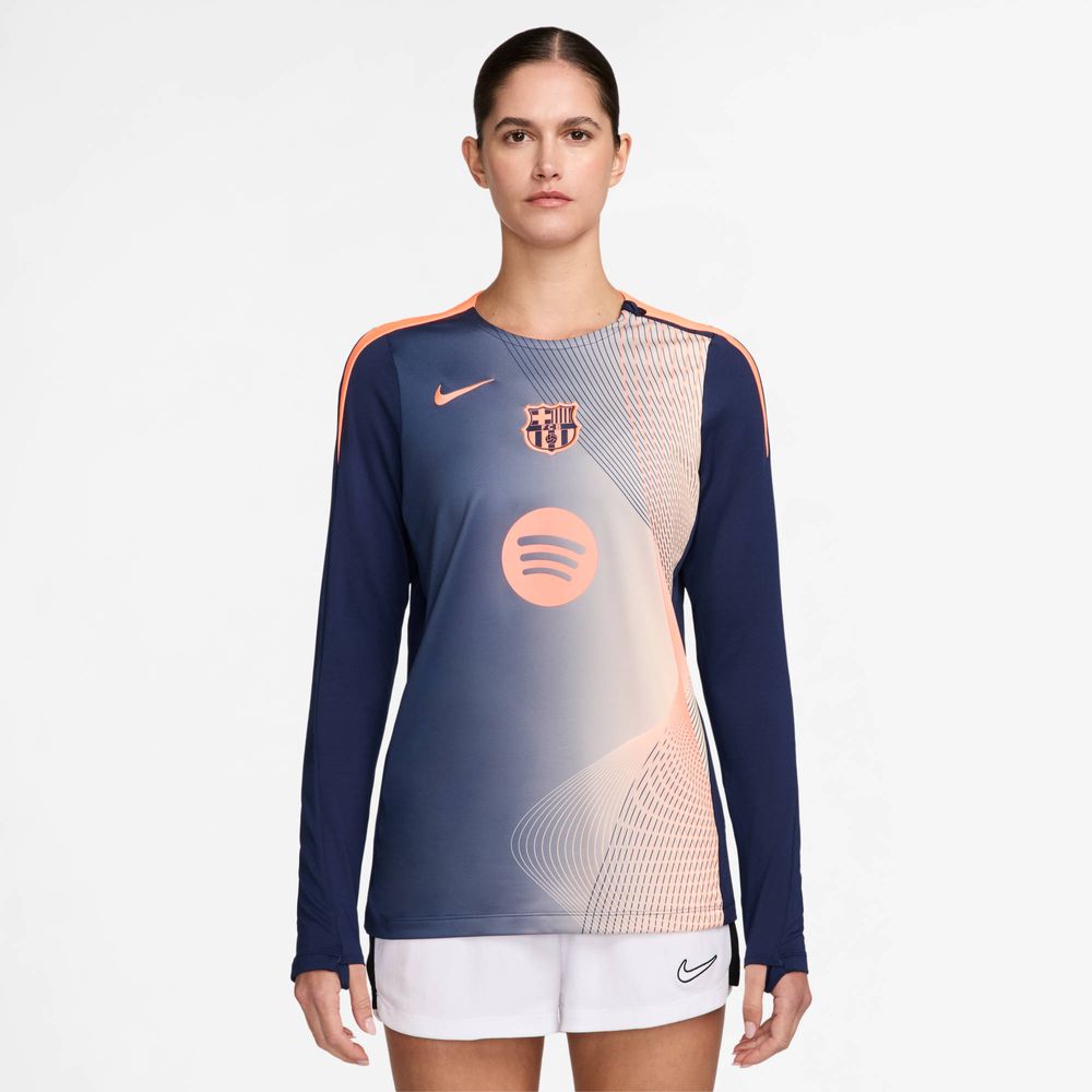 Nike Fcb Wnk Df Strk Crew Top K3Rpm - midnight navy/bright mango