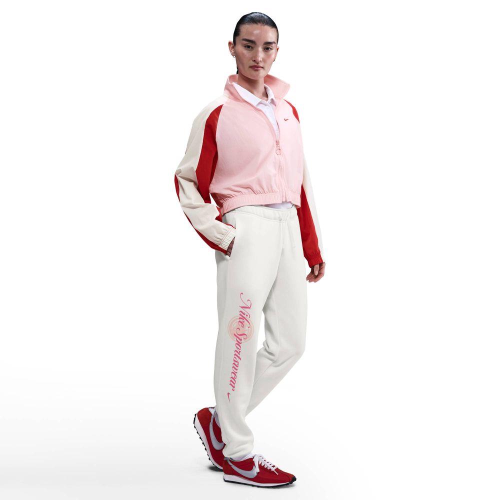 Nike W Nsw Club Flc Gx Std Pant - sail/washed coral