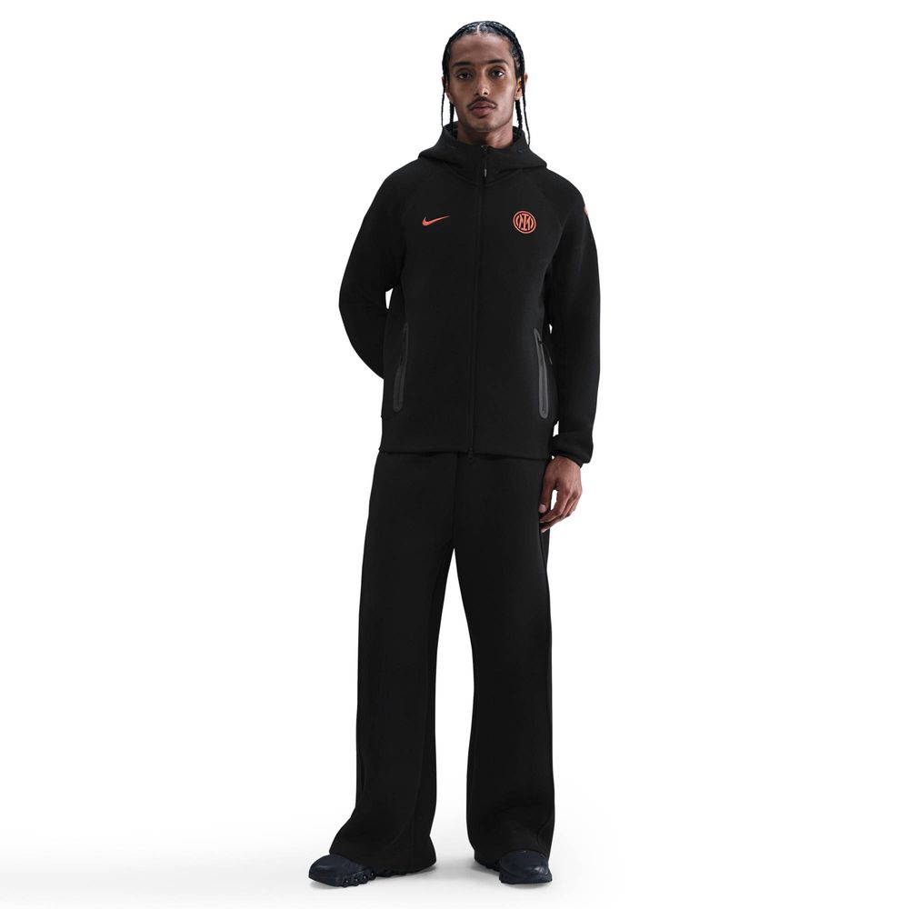 Nike Inter Mnk Tch Flc Fz Wr Hdy 3R - black/safety orange