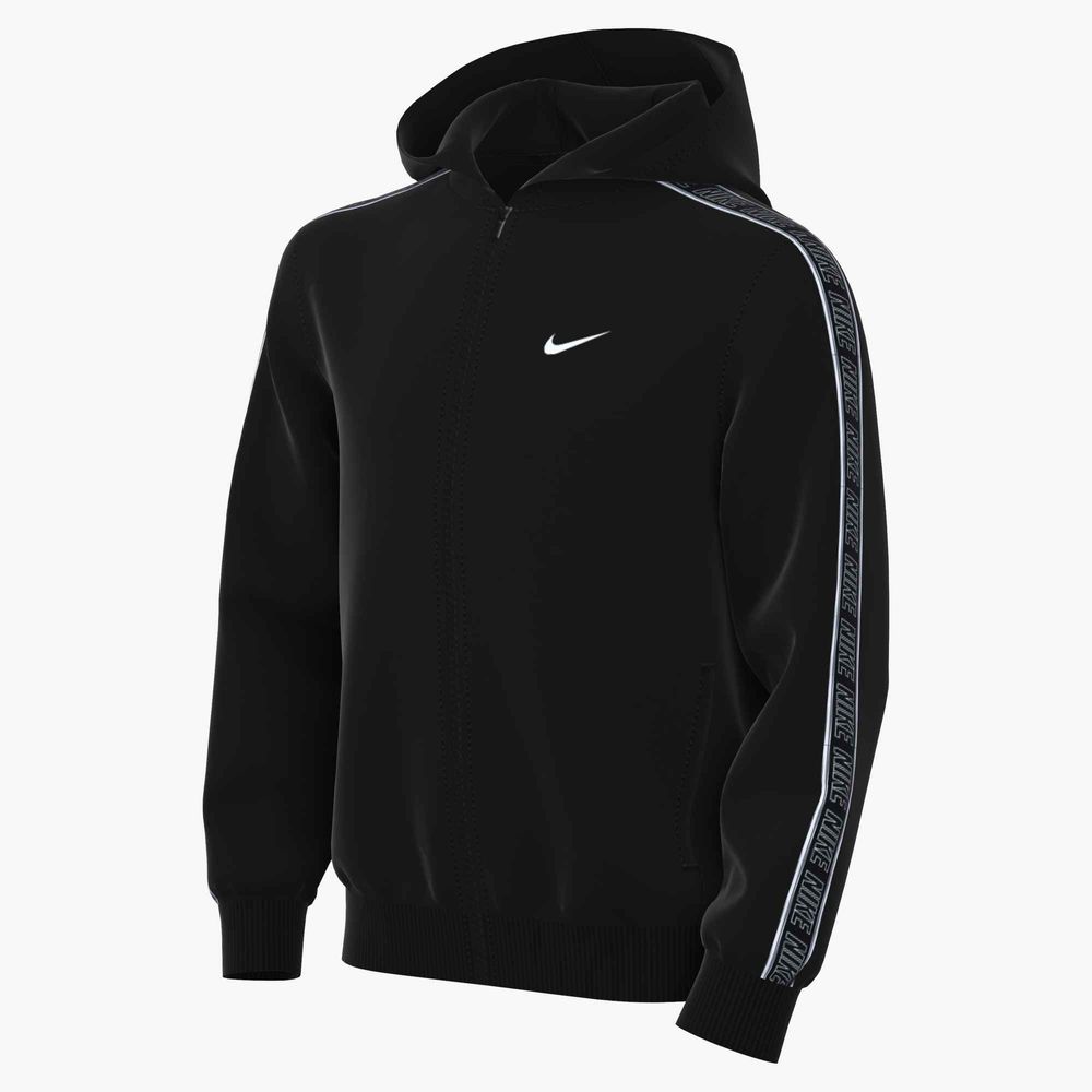 Nike K Nsw Df Club+ Poly Fz Hdy - black/black/white