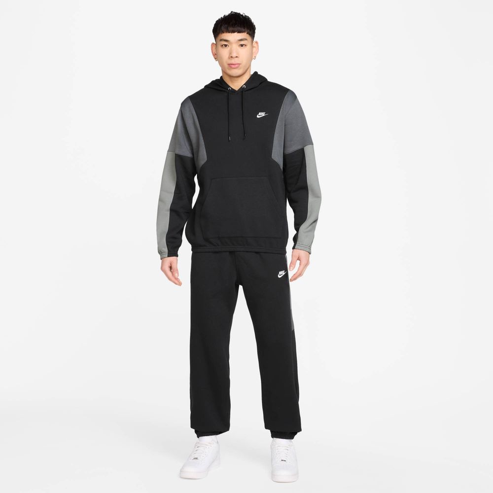Nike M Nk Club Fleece Hded Track Gx - black/lt smoke grey/smoke grey/whit
