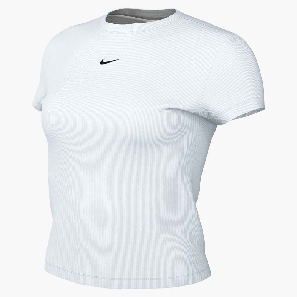 Nike W Nsw Rib Tght Ss Tee - white