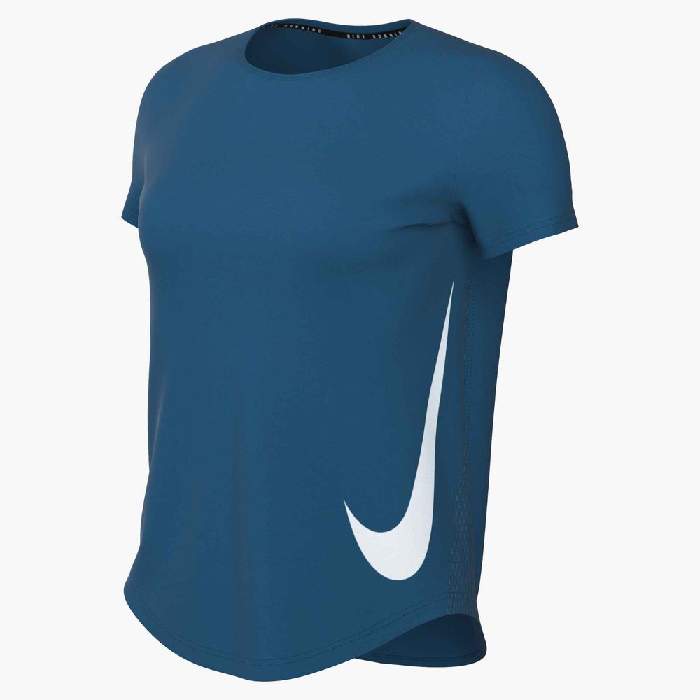 Nike W Nk Tempo Swsh Hbr Df Ss Top - green abyss/black