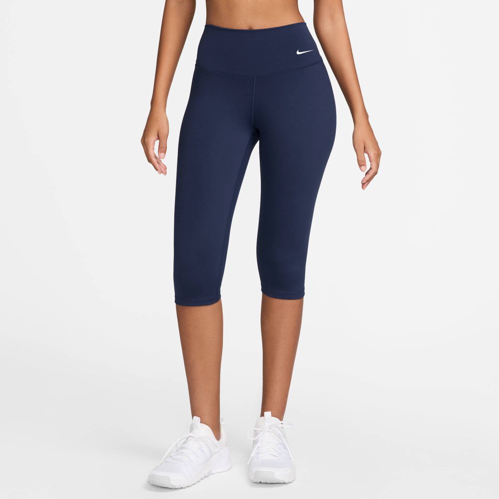 Nike W Nk Df One Hr Capri Tight Wt - midnight navy/white