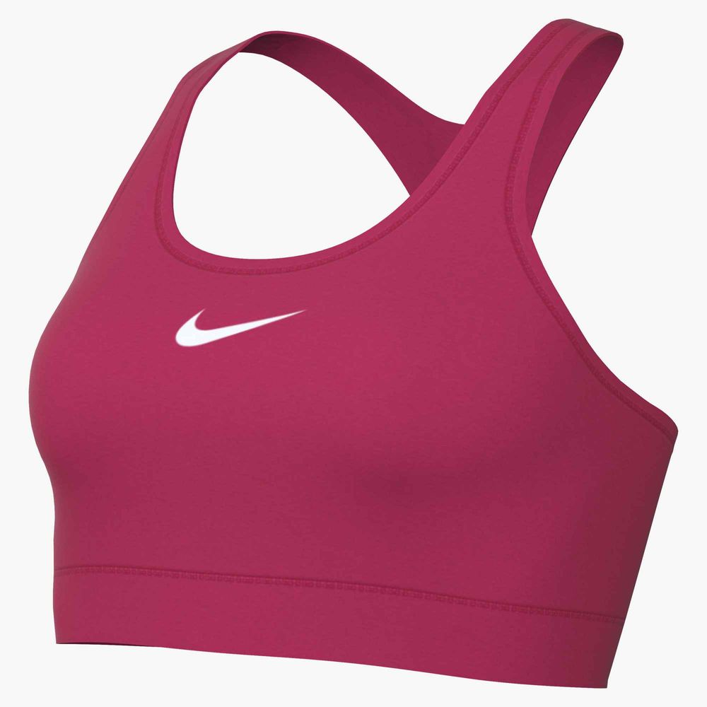 Nike W Nk Swsh Med Spt Bra - rush pink/white