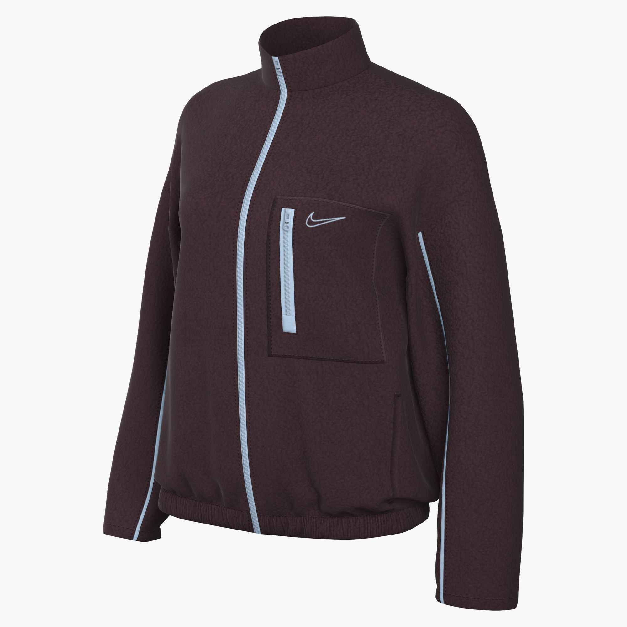Nike W Nsw Sherpa Full Zip Jacke - burgundy crush/celestine blue