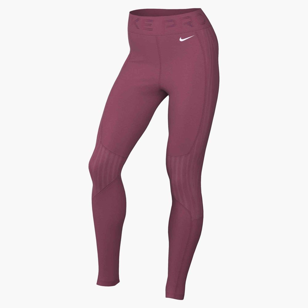 Nike Pro Damen-Leggings mit hohem Bund - Sweet Beet / White