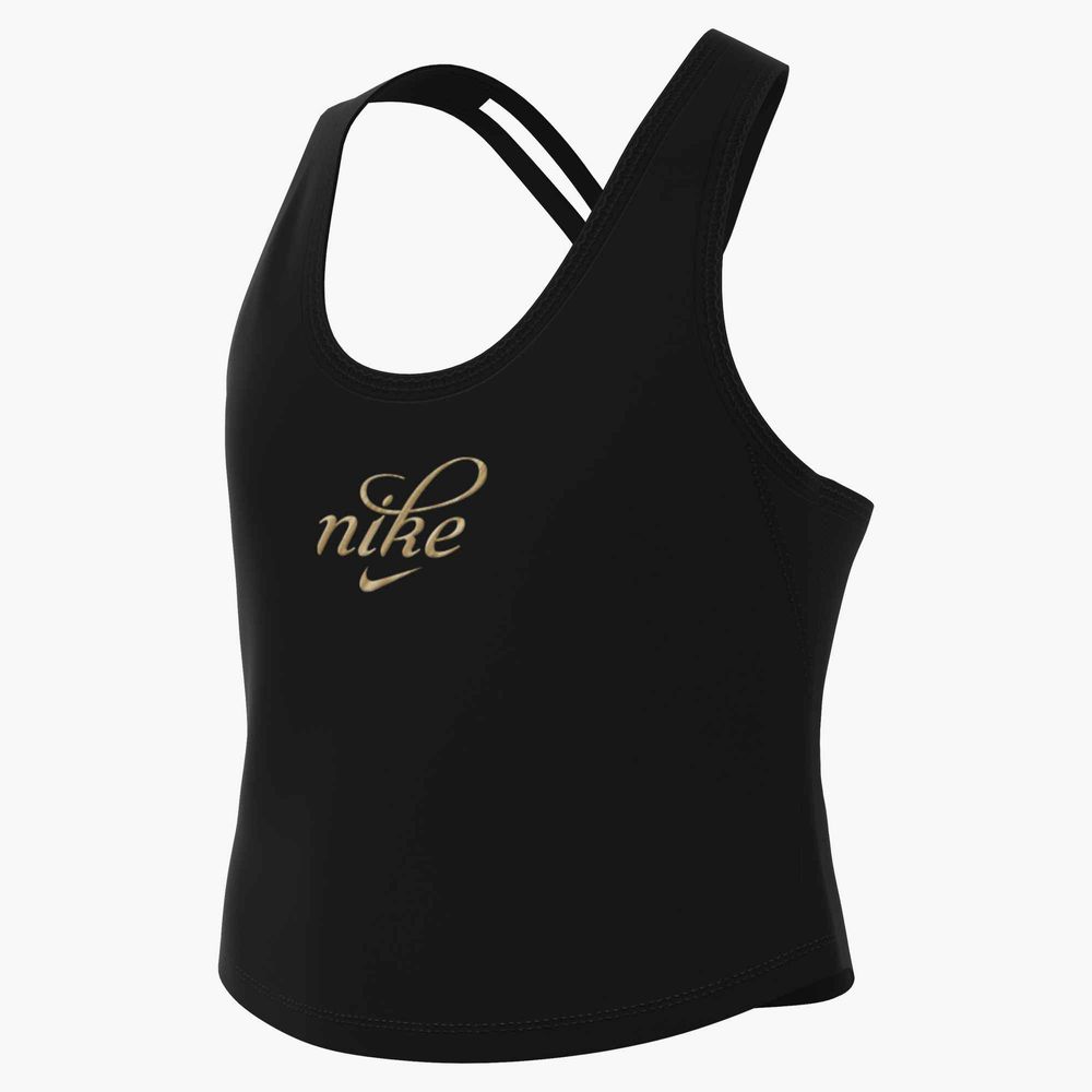 Nike G Nk Df One Tank Gfx Shne - black/metallic gold