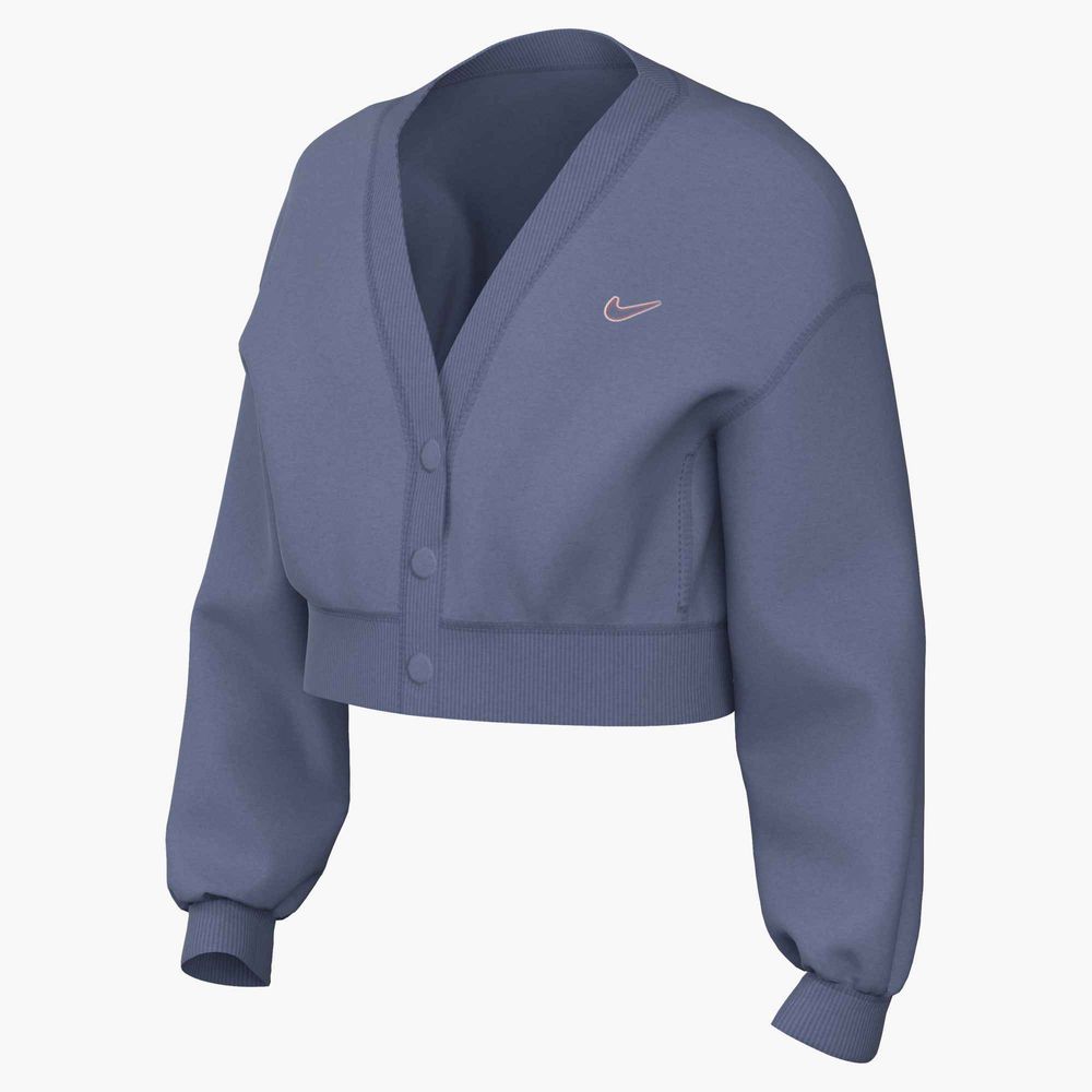 Nike G Nsw Flc Ls Top Cozy - world indigo/white