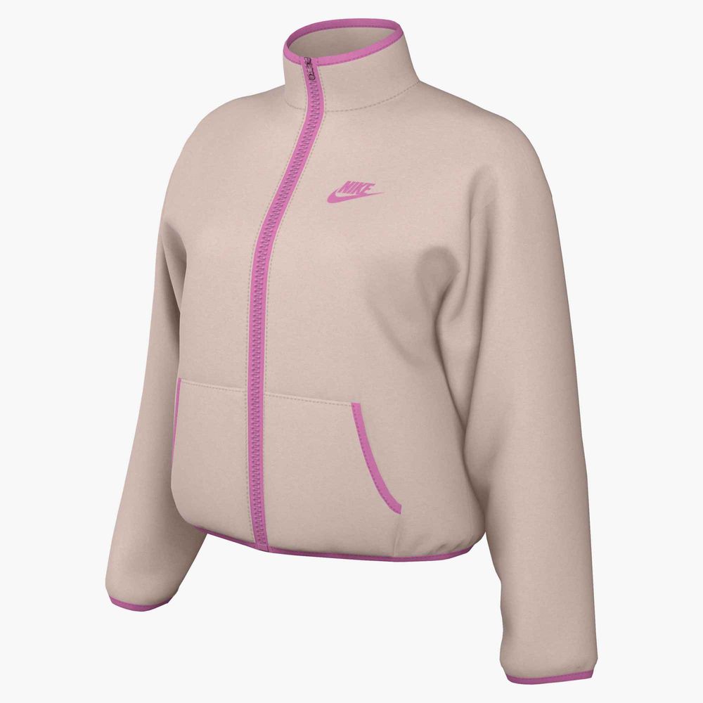 Nike W Nsw Club Flc Lse Czy Trk Jacke - silt red/playful pink