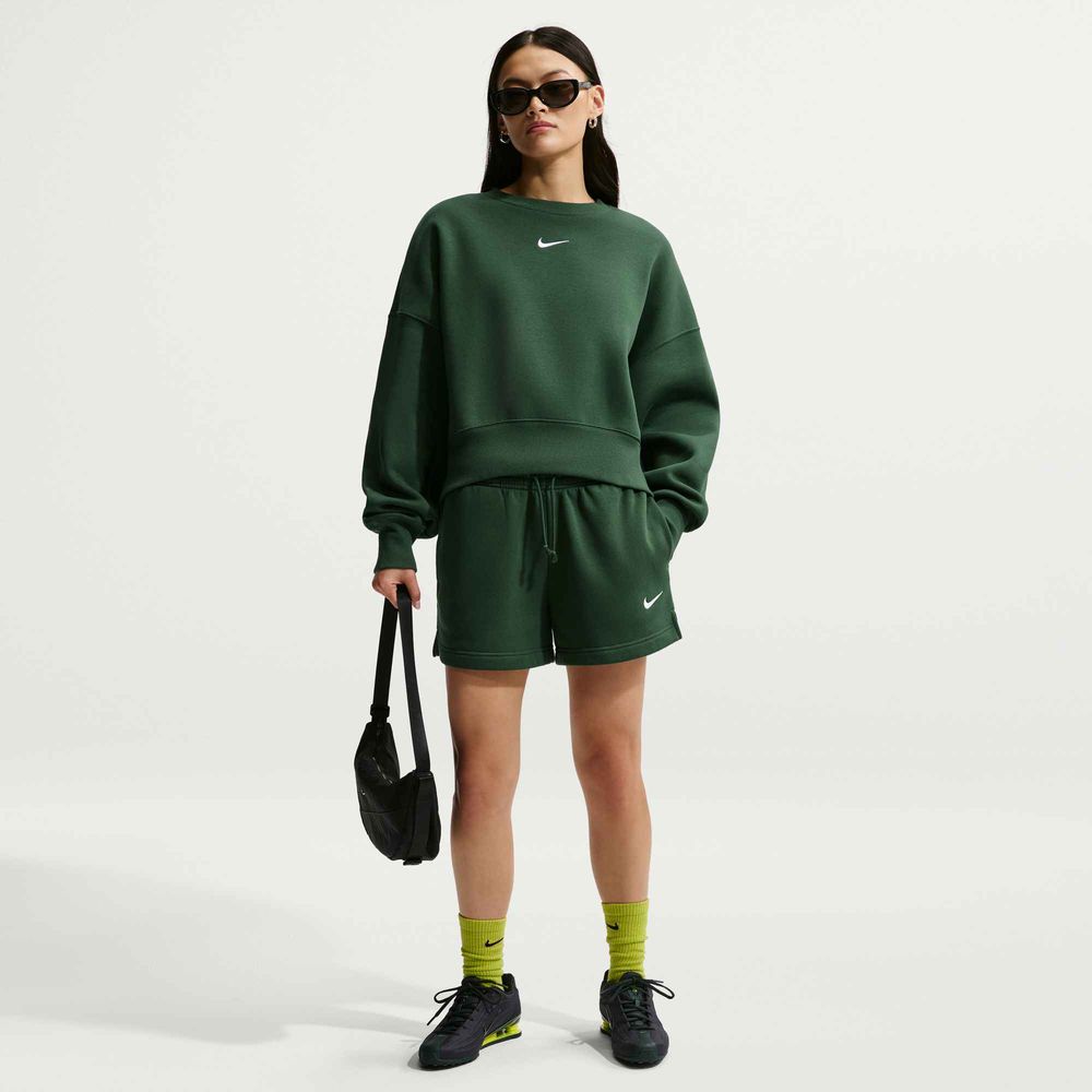 Nike Sportswear Phoenix Fleece Überextragroßes Rundhals-Sweatshirt für Damen - Fir / Sail