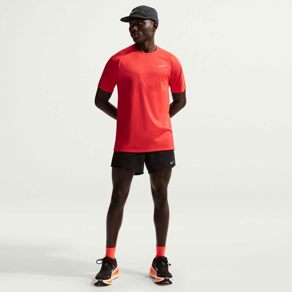 Nike M Nk Dfadv Stride Ss Top - lt crimson/reflective silv