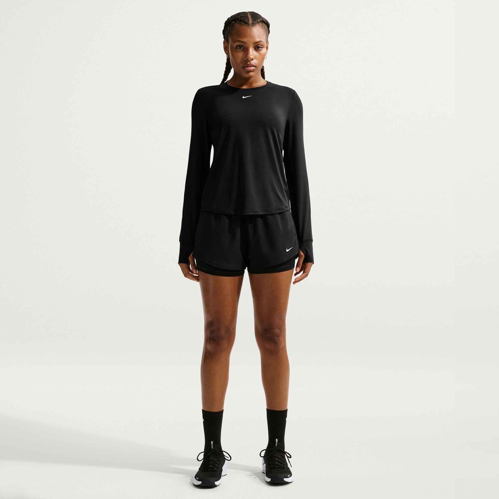 Nike W Nk One Df Mr 3In 2N1 Short - black/white