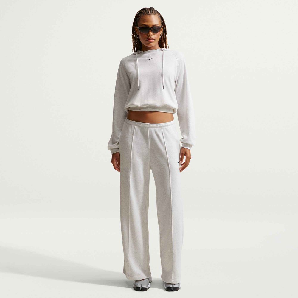 Nike W Nsw Chill Ft Hoody - birch heather/white/black