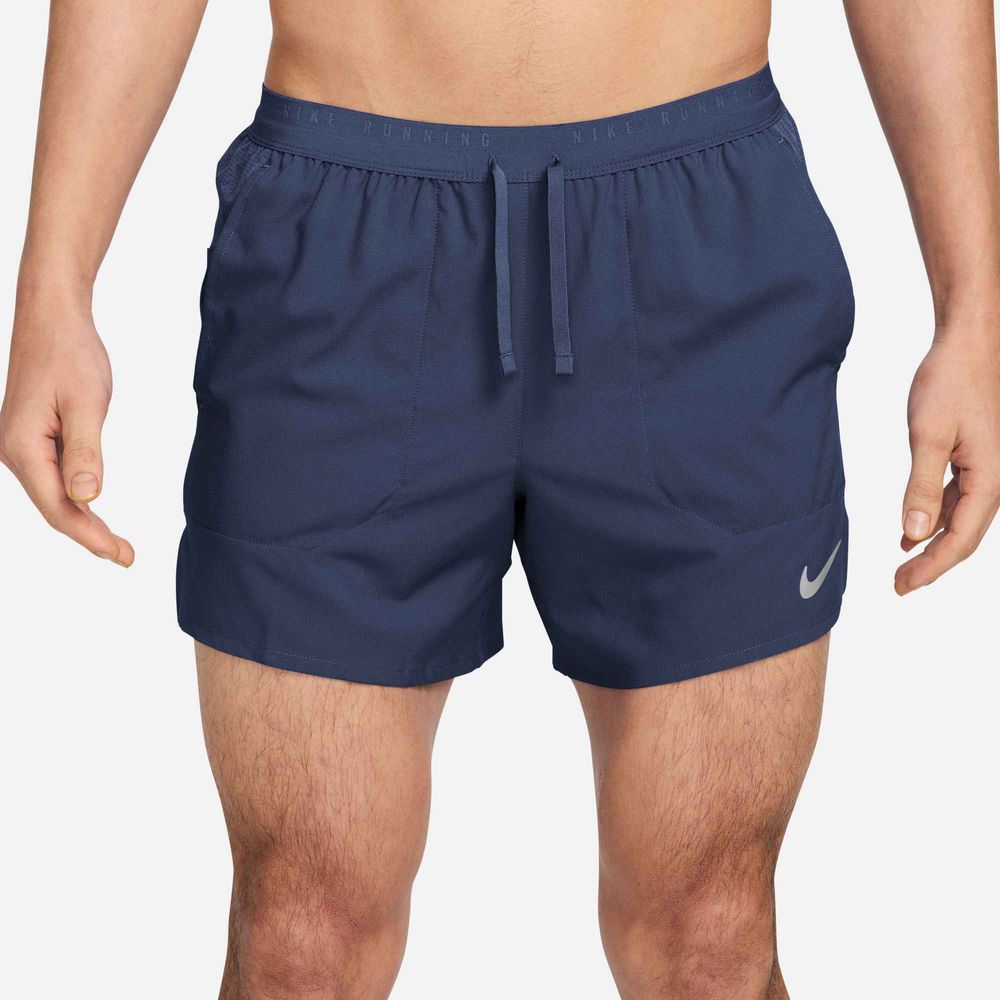 Nike Stride Dri-FIT Laufshorts mit integriertem Slip (ca. 12,5 cm) Herren - Midnight Navy / Reflective Silv
