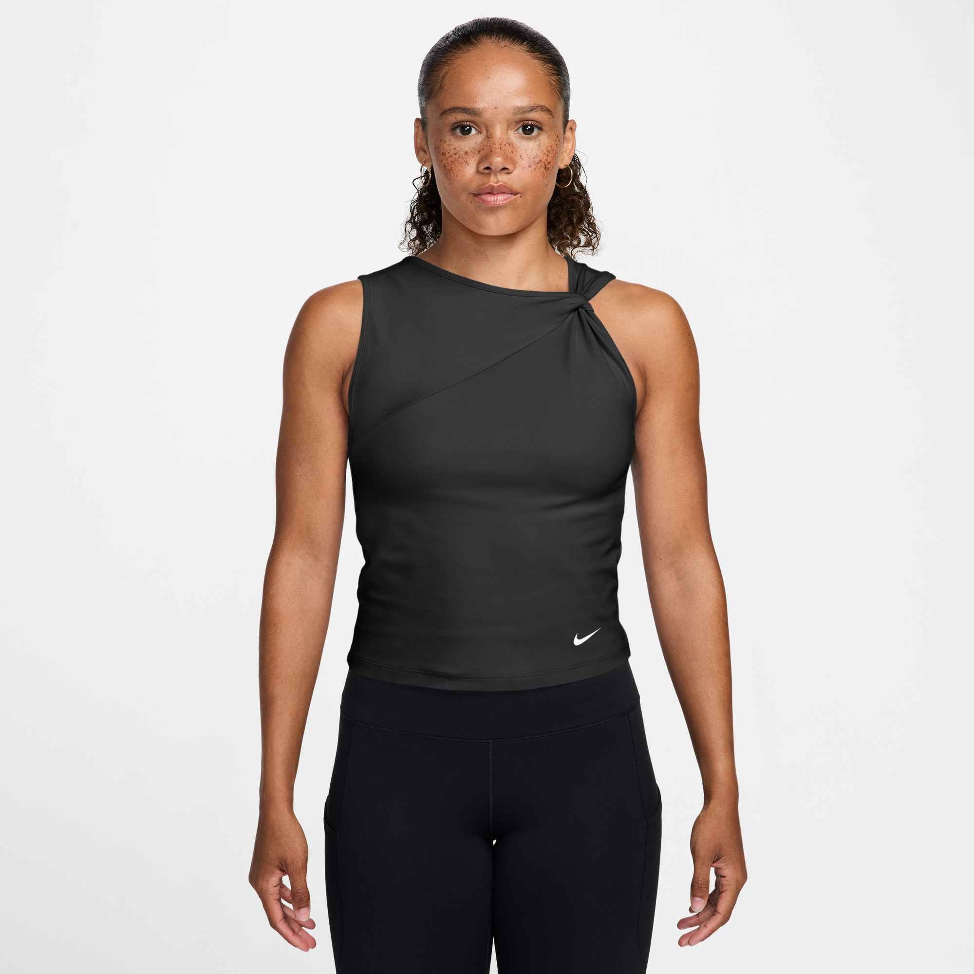 Nike W Nk One Df Tank Cpsl A - black/white