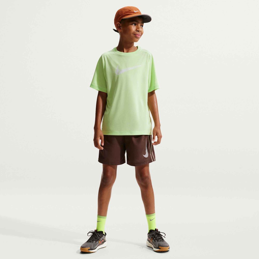Nike B Nk Df Multi Ss Top Hbr - lt liquid lime/white