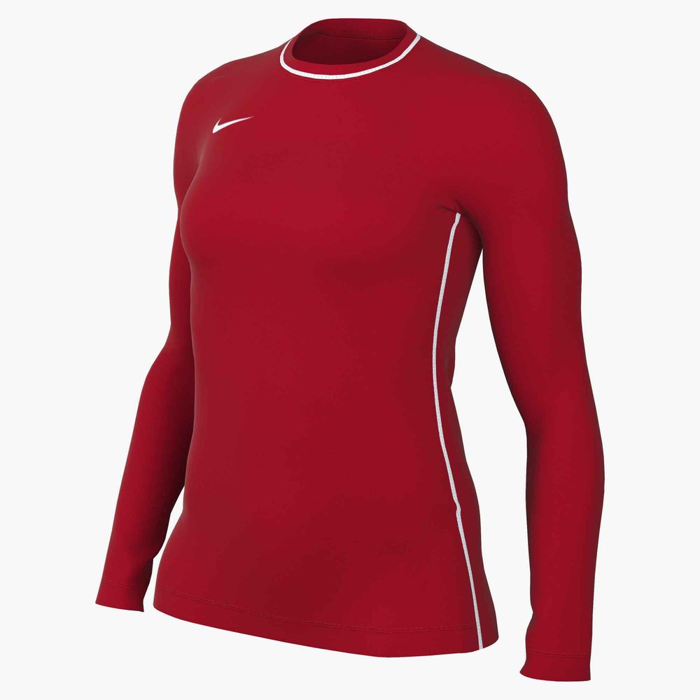 Nike Dri-FIT Park Fußball-Longsleeve mit Rundhalsausschnitt für Damen - University Red / White