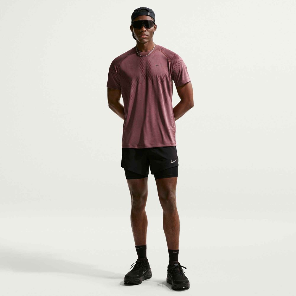 Nike Stride Dri-FIT Hybrid-Laufshorts für Herren (ca. 12,5 cm) - Black / Reflective Silv
