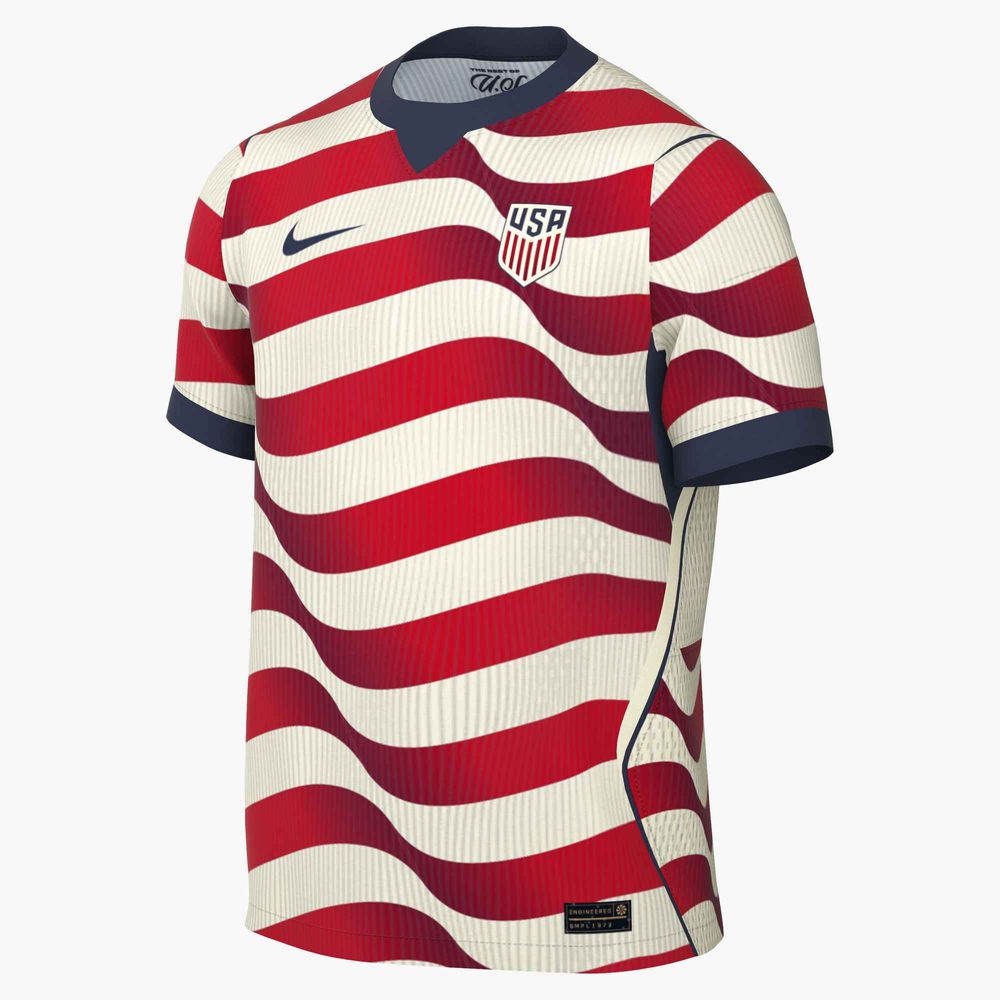 Nike USA USMNT 2026 Match Heim Aero-FIT Fußball Authentic Trikot Herren - Sail / Midnight Navy