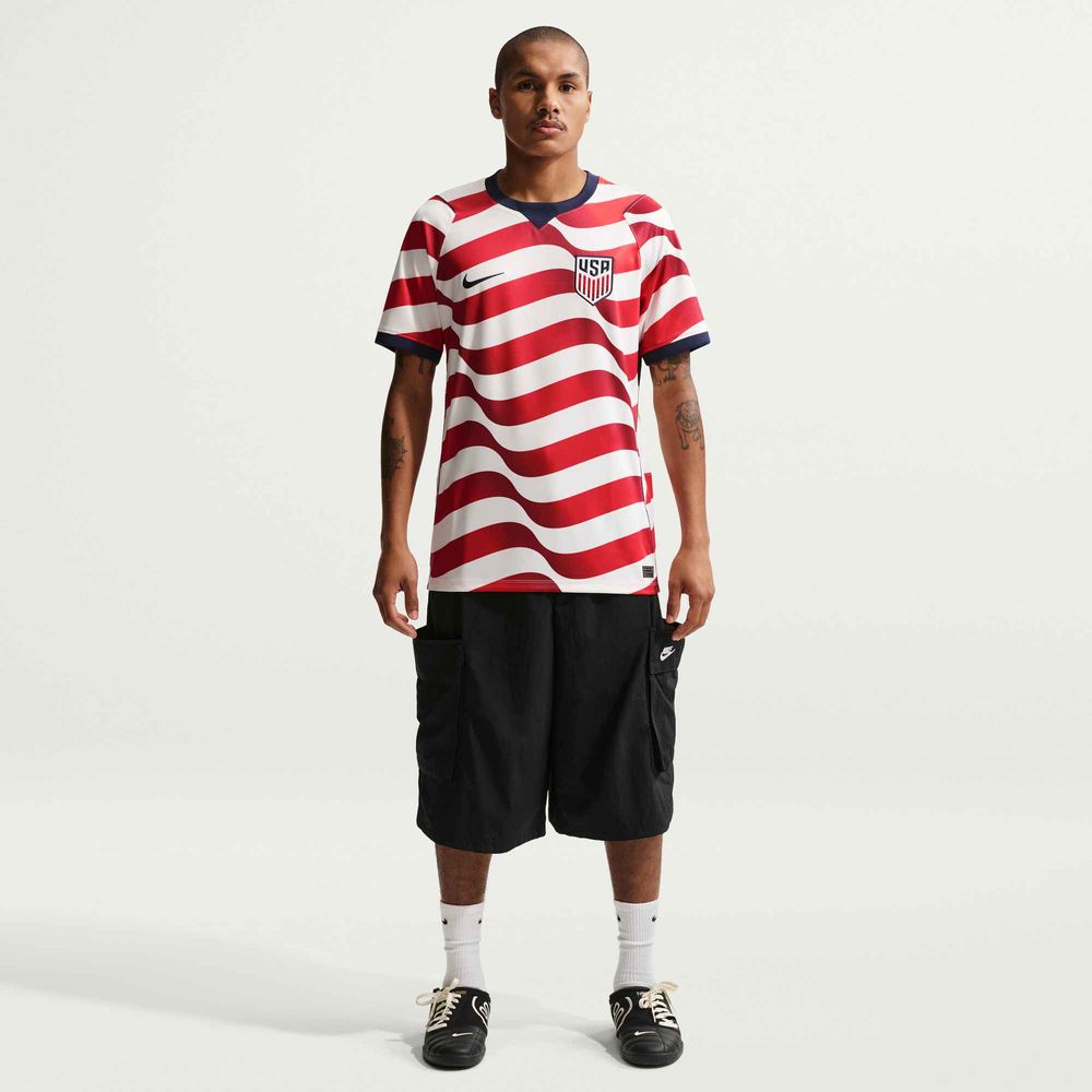 Nike USA USMNT 2026 Stadium Heim Dri-FIT Fußball Replica Trikot Herren - Sail / Midnight Navy