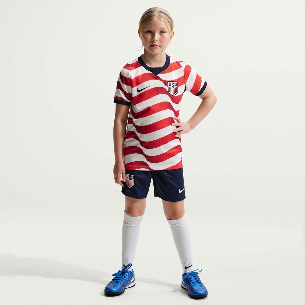 Nike USA USMNT 2026 Stadium Heim Dri-FIT Fußball Replica Trikot Kinder - Sail / Midnight Navy