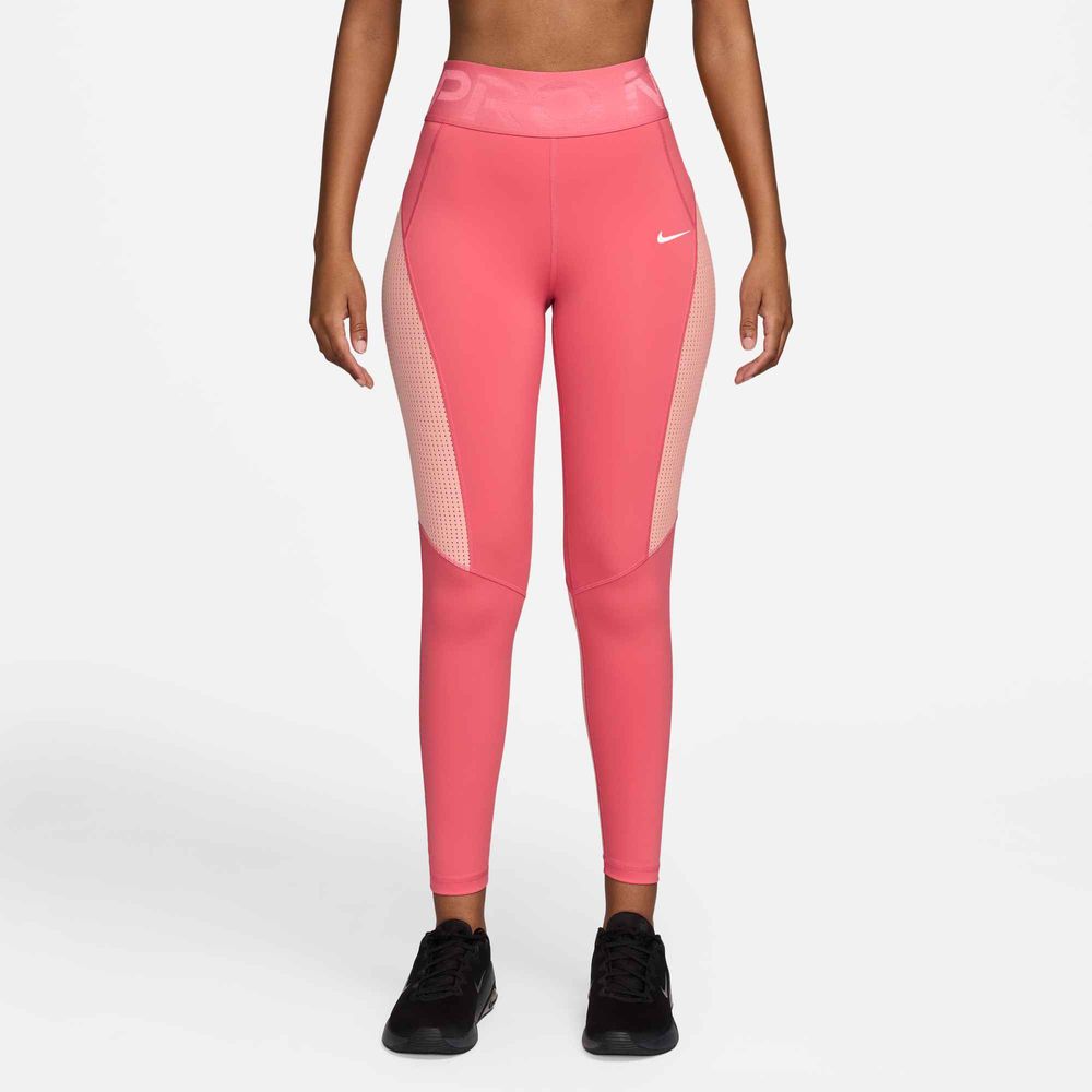 Nike W Np Df Sculpt Hr 7/8 Tight Gg - sea coral/lt fusion red/white