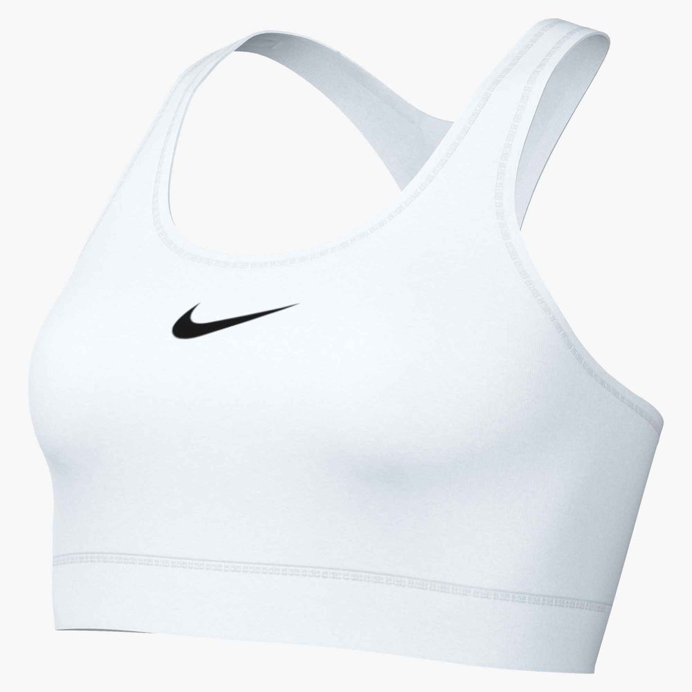 Nike Swoosh Sport-BH ohne Polster mit mittlerem Halt Damen - White / Black