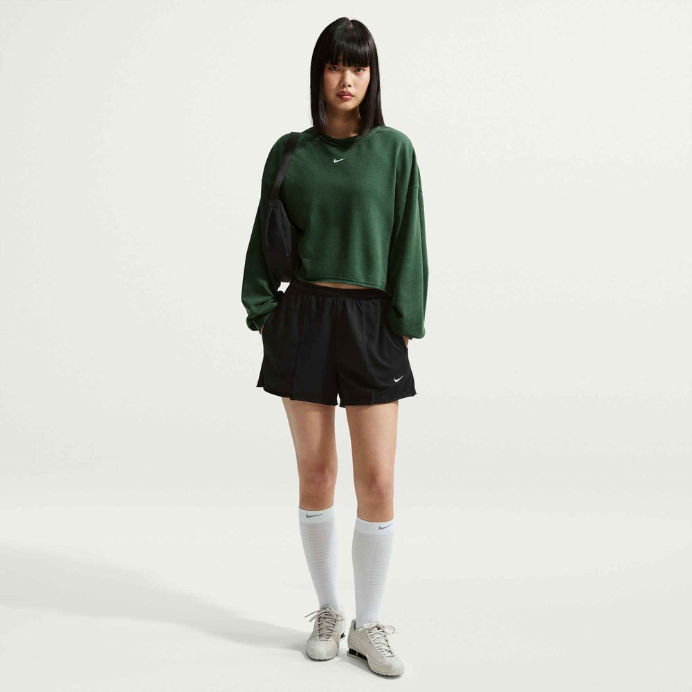Nike Sportswear Chill Terry Shorts aus French Terry mit mittelhohem Bund Damen - Black / Sail
