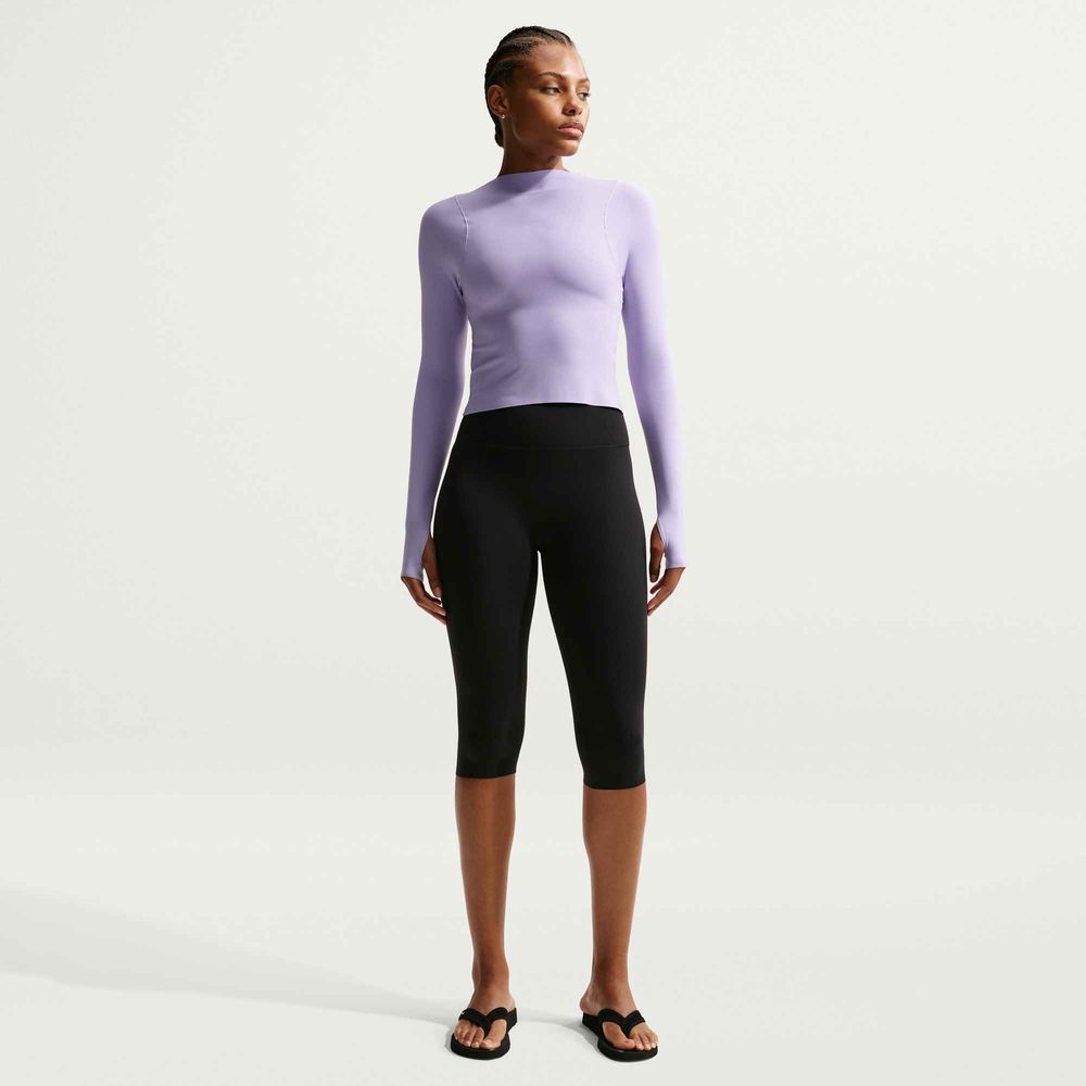 Nike Zenvy Capri-Leggings mit hohem Bund für Damen - Black / Cool Grey