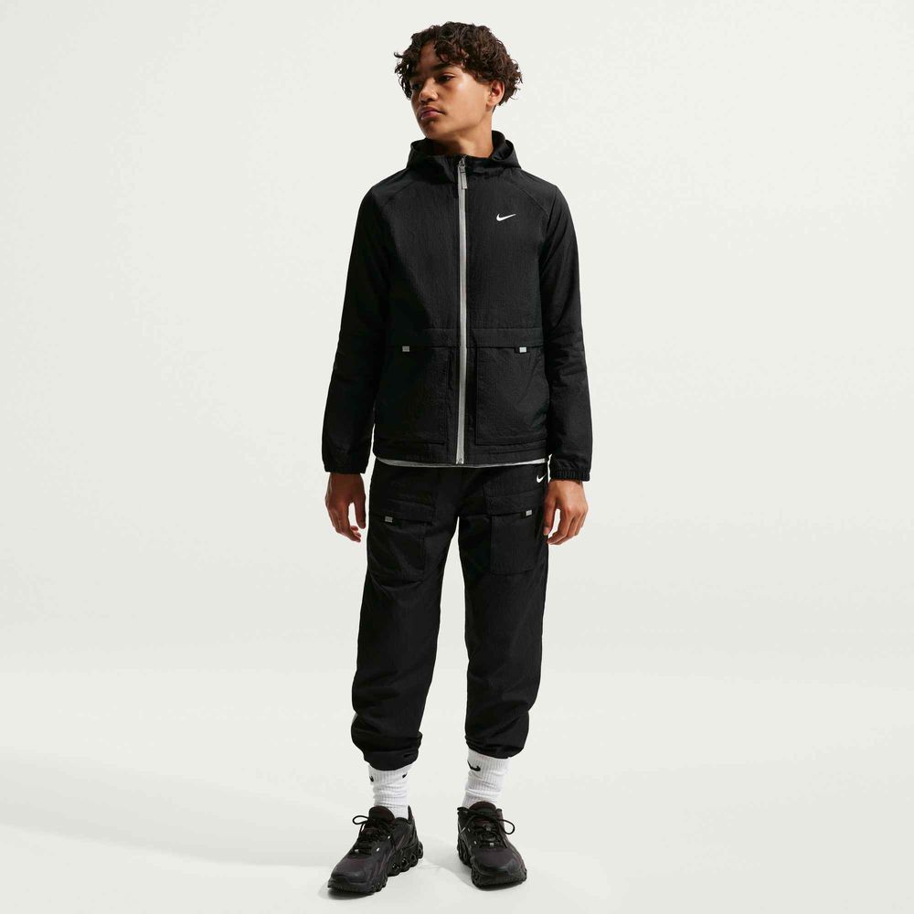 Nike Sportswear City Utility Jacke mit durchgehendem Reißverschluss für ältere Kinder - Black / White
