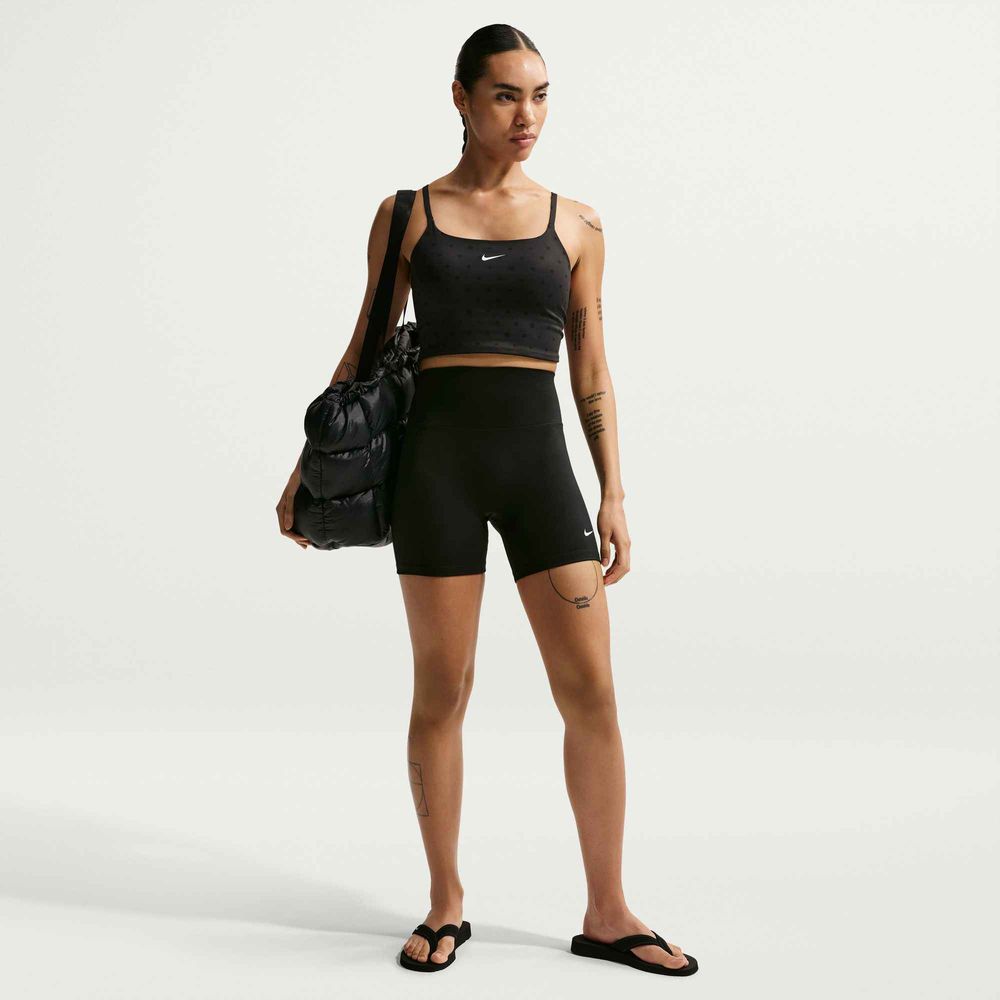 Nike One Bike Shorts mit hohem Bund für Damen (ca. 12,5 cm) - Black / White