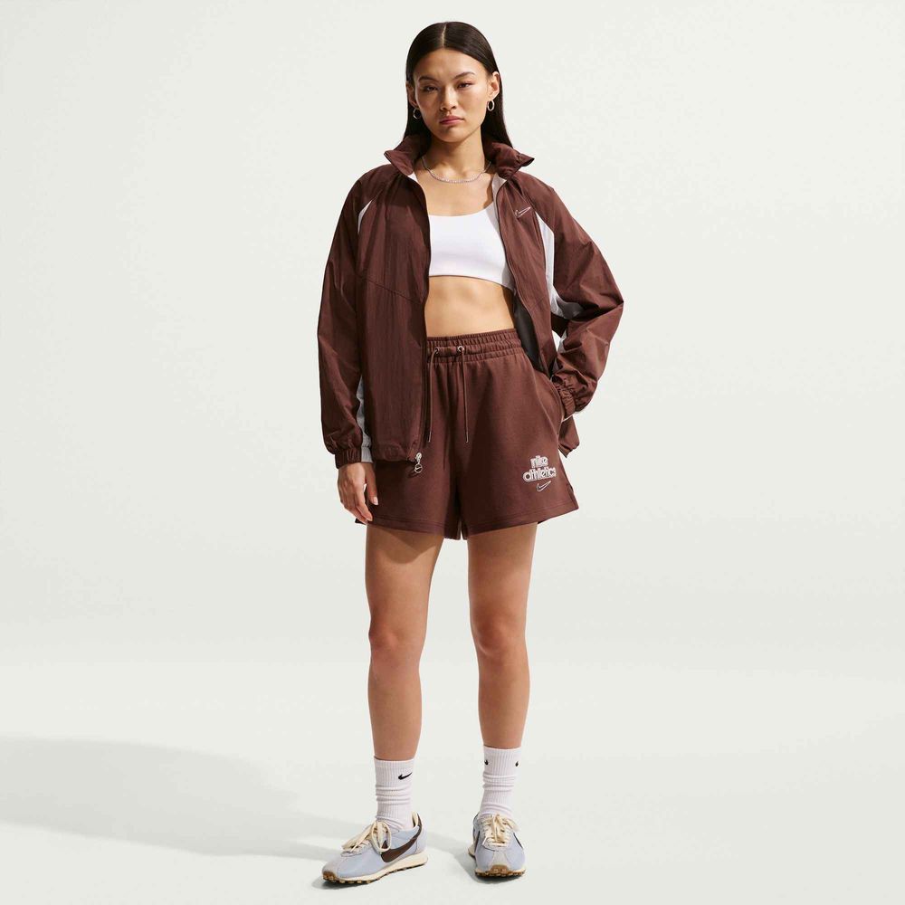 Nike W Nk Flc Bf Shrt Gls - lt chocolate