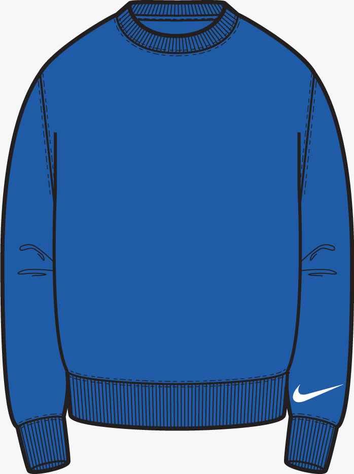 Nike Y Kinder Nk Park26 Flc Crew Blank - royal blue/white